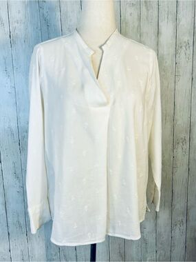 Old Navy | Ivory Embroidered Boho Peasant Blouse Size Small NWT